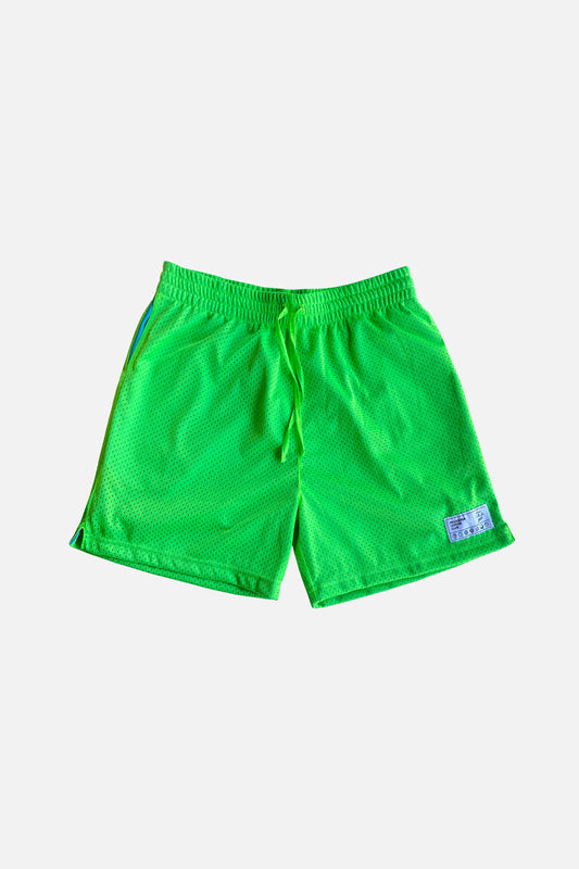 Sport Short - Neon Green / Turquoise (Double Layer Mesh)